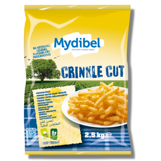 Mydibel Crinkle Cut Chips (Pkt) 2.5kg Bag